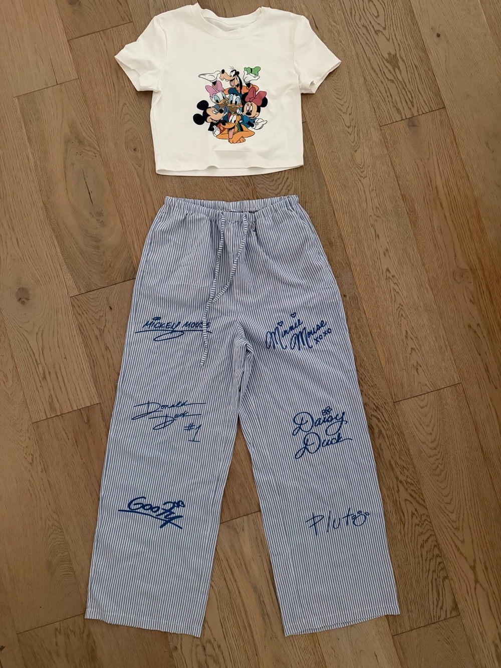 Disney Baby Girl Shirt + Autograph Pants Set ✨ Custom Made Size Small - Picture 2 of 6